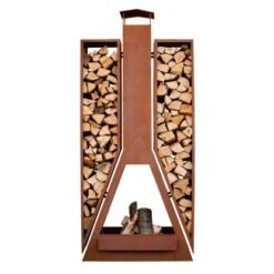 Ferrum Art Design Kaminofen Twin 1-0518 Rostbraun