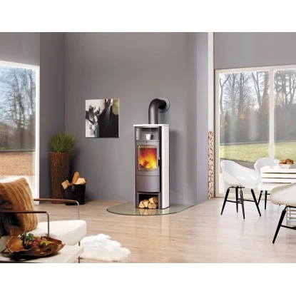 Hark Dauerbrand Kaminofen Opera-B Grande Cremeweiß 5 KW Mit Automatik EEK: A+ – Bild 3