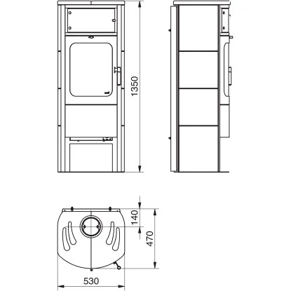 Hark Dauerbrand Kaminofen Opera-B Grande Cremeweiß 5 KW Mit Automatik EEK: A+ – Bild 9