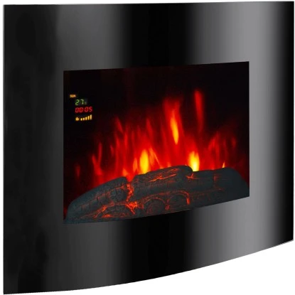EL Fuego Elektrowandkamin Aarau Oval Schwarz 1,8 KW – Bild 2