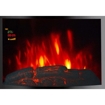 EL Fuego Elektrowandkamin Aarau Oval Schwarz 1,8 KW – Bild 4