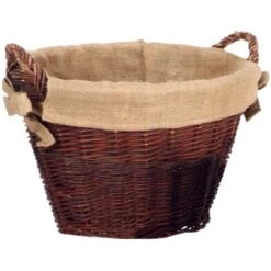 Firefix Kaminholzkorb Aus Weide Mit Jute Ø 45 Cm