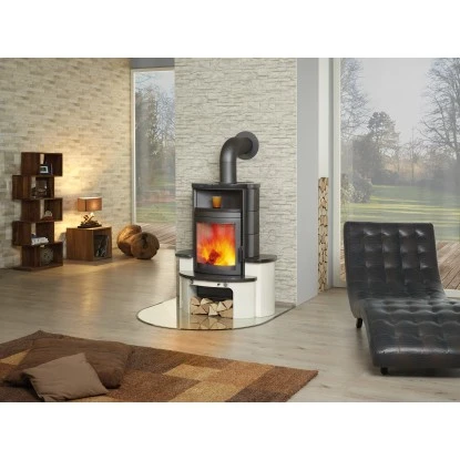 Hark Dauerbrand-Kaminofen Avenso Kacheln Schwarz 7 KW Mit Automatik EEK: A+ – Bild 3