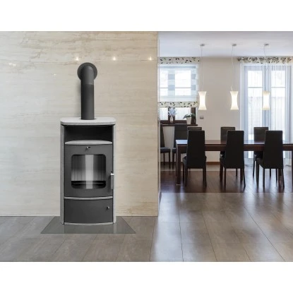 Accente Dauerbrand Kaminofen Montreal 2.0 Naturstein Grau 6 KW Mit Automatik – Bild 5