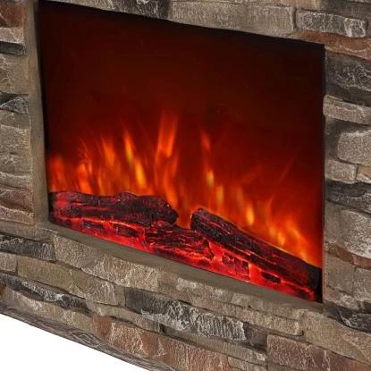 El Fuego LED-Elektrokamin Florenz Steinoptik 0,9/1,8 KW – Bild 4