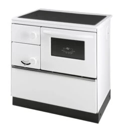 Thorma Dauerbrandherd Ökonom 75 DeLuxe Stahl Weiß Emailliert 7 KW Links