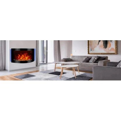 El Fuego Elektrokamin Davos (Zürich 2.0) Schwarz LED-Beleuchtung Dimmbar 2 KW – Bild 3