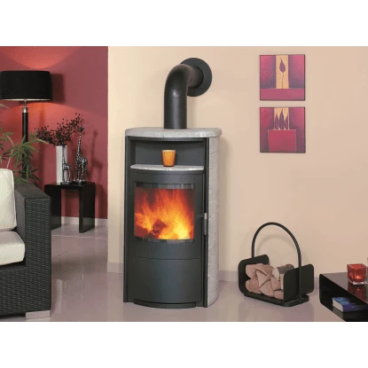 Hark Dauerbrand-Kaminofen Taifun Schwarz Naturstein Grau 8 KW Automatik EEK: A+ – Bild 4