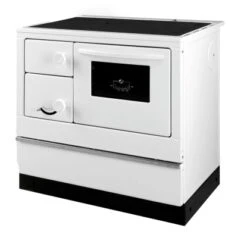 Thorma Dauerbrandherd Ökonom 85 DeLuxe Weiß Emailliert 7 KW EEK:A Links