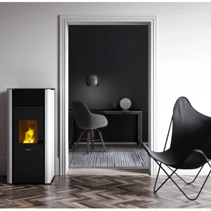 Freepoint Wasserführender Pelletofen Tesis 4,7 - 22,8kW Weiß – Bild 3