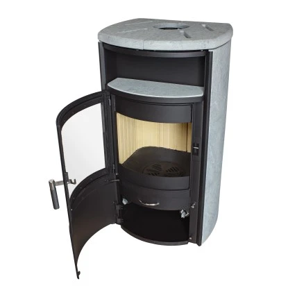 Hark Dauerbrand-Kaminofen Taifun Schwarz Naturstein Grau 8 KW Automatik EEK: A+ – Bild 6